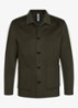 Regular fit overshirt van wol met opgestike zakken - Groen