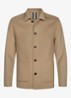 Regular fit overshirt van wol met opgestike zakken - Camel