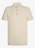 Regular fit polo in zijdeblend - Gebroken wit