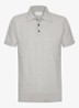 Regular fit polo met structuur - Lichtgrijs