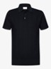 Regular fit polo met structuur - Donkerblauw