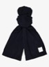 Sjaal in wol blend - Donkerblauw