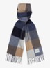 Sjaal van lamswol met ruitdessin - Blauw