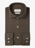 Slim fit knitted shirt overhemd - Taupe