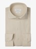 Slim fit knitted shirt overhemd - Zand