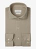 Slim fit knitted shirt overhemd - Beige