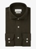 Slim fit overhemd van linnen - Bruin