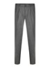 Slim fit pantalon in wolblend met steekzakken - Lichtgrijs