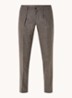 Slim fit pantalon in wolblend met steekzakken - Middengrijs