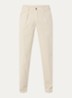 Straight fit chino met stretch - Zand