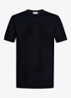 T-shirt met structuur - Donkerblauw
