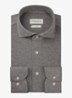 The knitted shirt slim fit overhemd van piqué katoen - Bruin