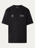 Globe T-shirt met logo- en backprint - Zwart