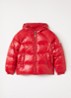 Sten puffer jack met donsvulling en logo - Rood