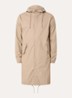 Fishtail parka met capuchon en waterafstotende coating - Beige