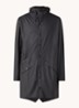 Regenjack met capuchon en klepzakken - unisex - Zwart