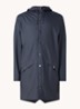 Regenjack met capuchon en klepzakken - unisex - Donkerblauw