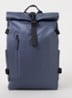 Rolltop Large rugzak met 16 inch laptopvak en waterafstotende coating - Staalblauw