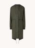 String W parka met capuchon en trekkoord - Groen