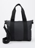 Tote Micro W3 schoudertas met afneembare schouderriem en waterafstotende coating - Zwart