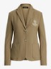 Blazer van piqué katoen met metallic logoborduring - Madison tan / beige