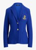 Blazer van piqué katoen met metallic logoborduring - Cruise royal / Blauw