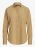 Blouse met logoborduring - Birch Tan / Beige