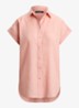 Blouse van linnen met logoborduring - Pink Rhodonite / Roze