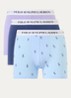 Boxershorts met logoband in 3-pack - Lavendel