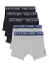 Boxershorts met logoband in 5-pack - Grijs
