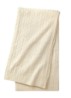 Cable plaid 150 x 150 cm - Creme