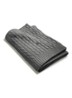 Cable plaid van katoen 127 x 177 cm - Donkergrijs