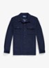 Classic corduroy overhemd met kraag - Donkerblauw
