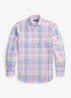 Classic fit overhemd van linnen met ruitdessin - 7105B Pink Blue Multi-ZYHQ