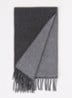 Classic Reversible sjaal in wolblend 168 x 25 cm - Grijs