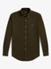 Costum fit overhemd met logoborduring - Company Olive-2YWD