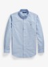 Custom fit button-down overhemd van katoen - Blue / Blauw