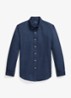 Custom fit gemêleerd Oxford overhemd - Denim
