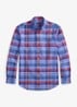 Custom fit geruit Oxford overhemd - Donkerblauw