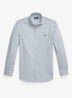 Custom fit geruit stretchpoplin overhemd - White New Classic Navy