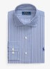 Custom fit overhemd met logoborduring - Royal / White
