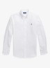 Custom fit overhemd met logoborduring - White / Wit