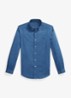 Custom fit overhemd met logoborduring - Dark Indigo-2WEE