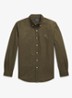 Custom fit overhemd met logoborduring - Company Olive / Olijfgroen