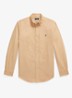 Custom fit overhemd met logoborduring - Classic Camel / Camel
