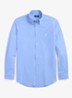 Custom fit overhemd met logoborduring - Cabana Blue / Blauw