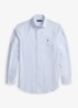 Custom fit overhemd met ruitdessin en logoborduring - White Harbor Island