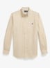 Custom fit overhemd met ruitdessin en logoborduring - Classic Camel White / Camel
