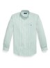 Custom fit overhemd met streepprint - White Seafoam / Lichtgroen