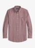 Custom fit overhemd met streepprint - Classic Wine White / Wijnrood